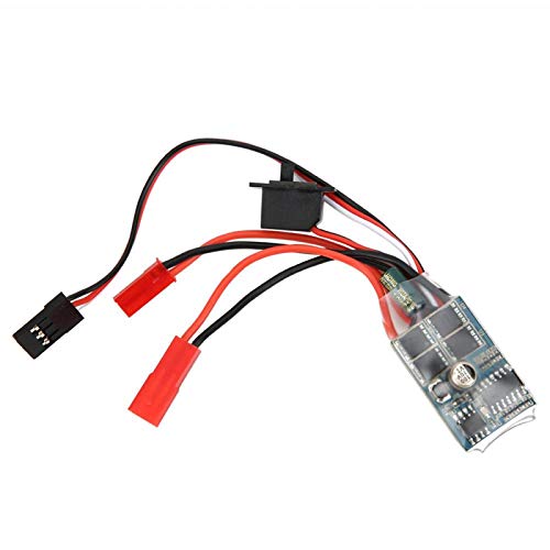 Keenso Portable 30A 4-8V ESC 2-Wege-RC-Bürstenmotor-Drehzahlregler Bidirektionale Stromregelungsbürste ESC für 1/16 1/18 1/24 Auto-Boot(Without Brake) von Keenso