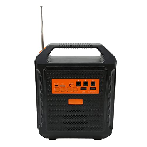 Keenso Solar Angetriebener -Lautsprecher, Multifunktionsverstärkter Bass -Stereo -Sound FM Radio Tragbarer Drahtloser Lautsprecher für Outdoor -Reisen von Keenso
