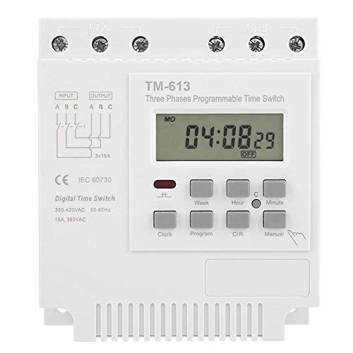 Keenso TM-163 Hutschiene Zeitschaltuhr, 3 Phasen 380V Intelligentes Digitale Wöchentliches programmierbares Zeitrelais Zeitschaltuhr für Mikrocomputer, Wasserpumpe Keenso TM-163 Hutschiene Zeitschaltuhr, 3 Phasen 380V Intelligentes Digitale Wöchentliches programmierbares Zeitrelais Zeitschaltuhr für Mikrocomputer, Wasserpumpe von Keenso