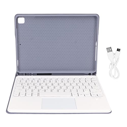 Keenso Tastaturgehäuse, Treibbare Tastatur mit Bleistifthalter für 9,7 Zoll Abtrennbarer Tastatur (Purple) von Keenso