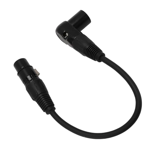Keenso XLR -Mikrofonverlängerungskabeladapter Langlebiger 90 Grad XLR Männlich Bis Weibliches 3 -polige Mikrofonkabel für Schallschnittstellen, Lautsprecher (1,8 Meter) von Keenso