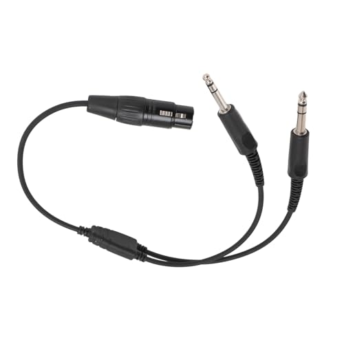 Keenso XLR zu GA Dual Plug Aviation Headset Adapterkompatibilität mit den Meisten Großen Luftfahrt -Headset -Marken Kopfhörer Vielseitiger Adapter Keenso XLR zu GA Dual Plug Aviation Headset Adapterkompatibilität mit den Meisten Großen Luftfahrt -Headset -Marken Kopfhörer Vielseitiger Adapter von Keenso