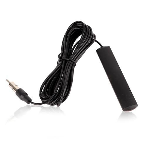 Kennso Auto Scheibenantenne Universal Auto FM AM Antenne Verstärker Auto Scheibenantenne Patch Radioantenne Windschutzscheibenhalterung 85-112Mhz 5m Kabel von Keenso