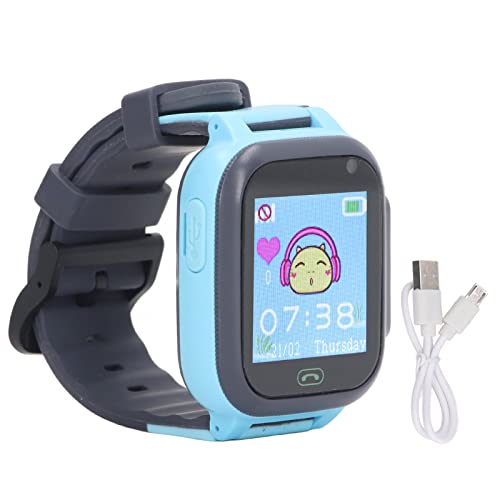 Kinder-Smartwatch, Videoanruf, Kamera, Alarm, Taschenlampe, Touchscreen-Smartwatch für Kinder (Blau) von Keenso