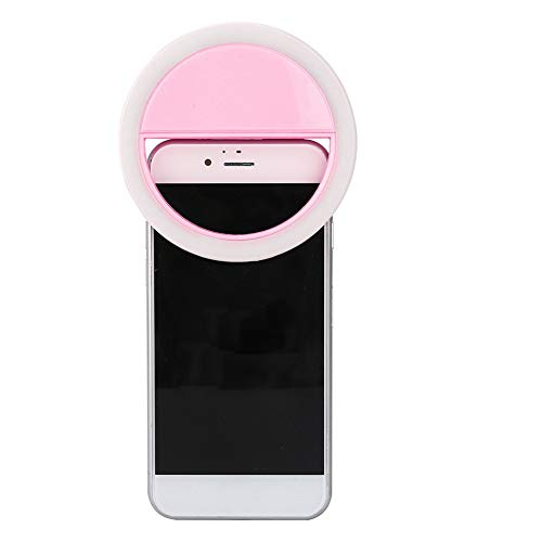 LED -Ringlicht Langlebige LED -Lampen Selfie Klemme/Halterlampe für Dark Night Clubs Tragbare Telefon Selfie Lampe (Rosig) von Keenso