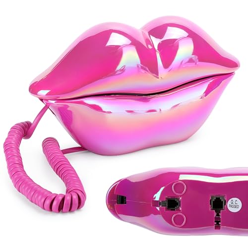 Lippentelefon Stilvoller Retro -Verdrahtungstelefon für Home Dekoration, ABS -Material von Keenso
