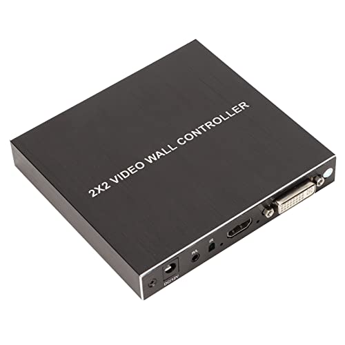 Multimedia -Interface Video Wall Controller Front, DVD -Player, 180 Grad Rotierende Anzeigeprozessor Aluminiumlegierung (EU-Stecker) von Keenso
