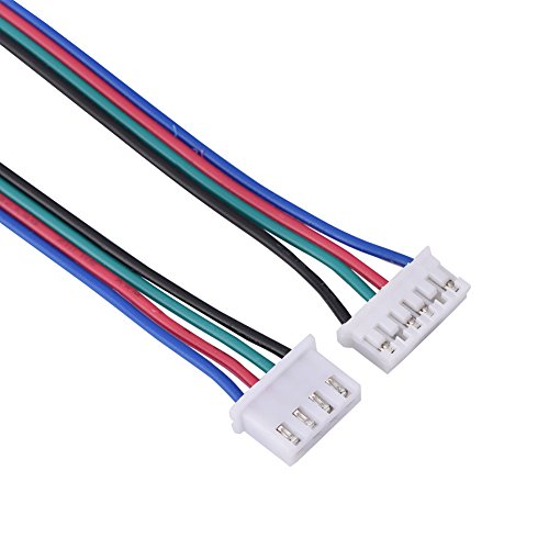 Passing-Schritt-Motoranschlusskabel mit Weißem Terminalem HX2.54 4Pin-6Pin für 3D-Druckerschritte, Resistent und (1500 mm) von Keenso
