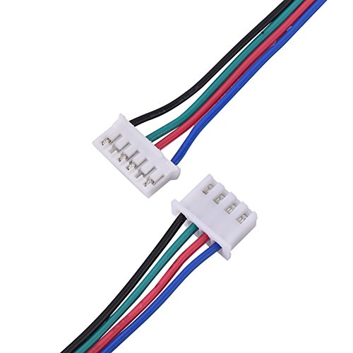 Passing-Schritt-Motoranschlusskabel mit Weißem Terminalem HX2.54 4Pin-6Pin für 3D-Druckerschritte, Resistent und (800mm) von Keenso