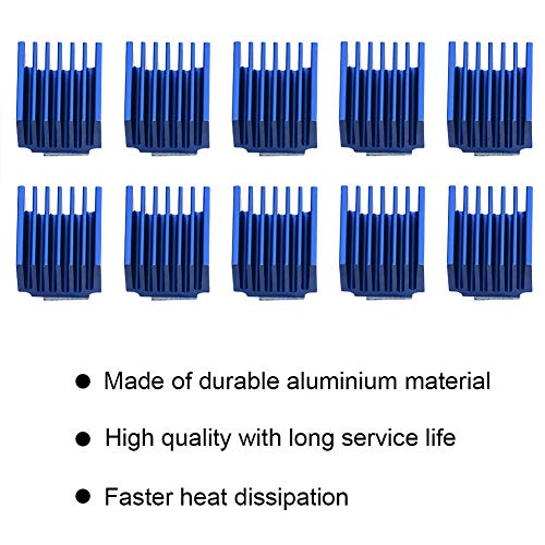 Professioneller Aluminium -Kühlkühlungsset für 3D -Drucker Stepper Treiber, 10pcs Blue Kühlfloss für TMC2100 / Professioneller Aluminium -Kühlkühlungsset für 3D -Drucker Stepper Treiber, 10pcs Blue Kühlfloss für TMC2100 / von Keenso