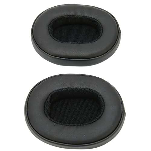 Proteinleder HESH3 Headset Ohrpolster, Weiche Ersatzohrkissen für Drahtloses Headset, Hohe Elastizitäts -Ohrhörer für Bequemes Hören, 2 Kopfhörerpolster Easy Installation (Black) von Keenso