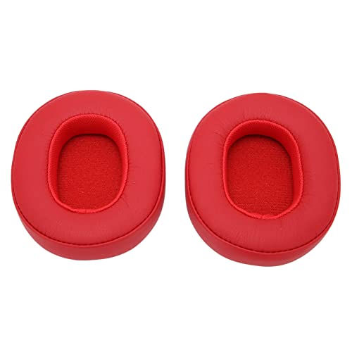 Proteinleder HESH3 Headset Ohrpolster, Weiche Ersatzohrkissen für Drahtloses Headset, Hohe Elastizitäts -Ohrhörer für Bequemes Hören, 2 Kopfhörerpolster Easy Installation (Rot) von Keenso