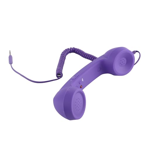 Retro -Handy -Mobilteil, Handy -Mobilteil USB C Strahlungsnachweis Vintage -Festnetzhelfer Handys mit 3,5 Mm Buchse für Smartphones (violett) von Keenso