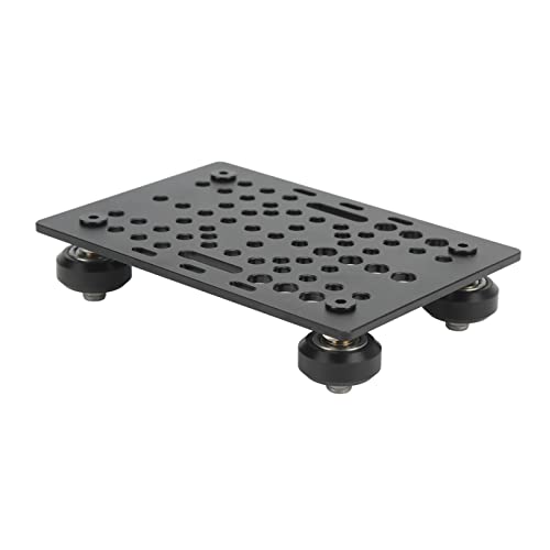 Schwarz Anodized Selbtritter Aluminium Hochfestes Gantry -Board, Drucker Linear Universell für Mahlmaschine, CNC -Drehmaschine (Brett mit 4 Kunststoffrollen und Lagern) von Keenso