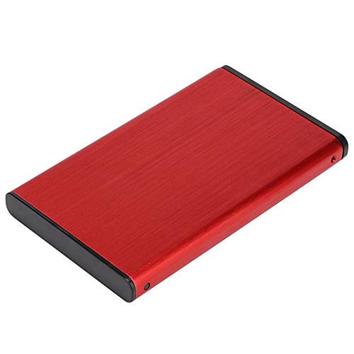 Stabiles 2,5 -Zoll -USB2.0 Notebook External HDD Hülle, 480 Mbit/S Getriebegeschwindigkeit, Klassisches Screw Fixed Design für Mobiles Festplattengehäuse (Rot) von Keenso