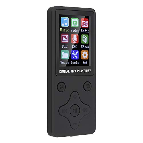 T1 Music MP3 MP4 Player Support für 32G-Speicherkarte, Rhombus-Tasten für Einfache Navigation, 8G MP4 Music Player mit 6-8 Stunden Wiedergabe, für Reisende (Black) von Keenso