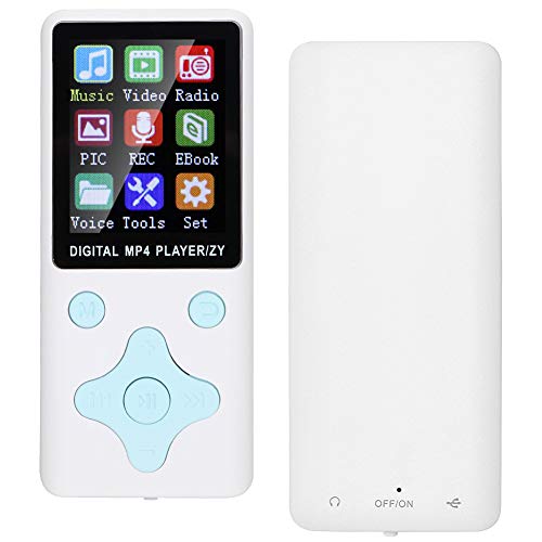 T1 Music MP3 MP4 Player Support für 32G-Speicherkarte, Rhombus-Tasten für Einfache Navigation, 8G MP4 Music Player mit 6-8 Stunden Wiedergabe, für Reisende (White) von Keenso