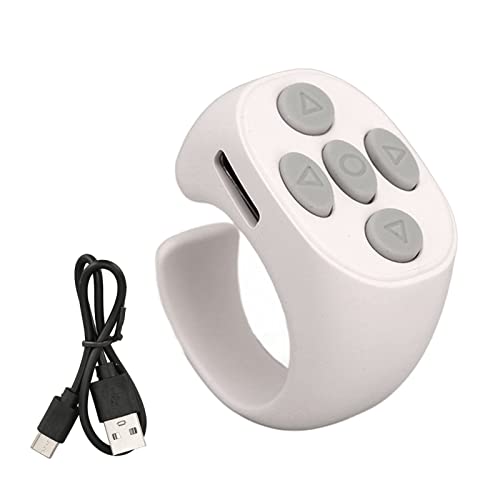 TIKTOK -Scrolling -Fernbedienung, Page Turner für E -Book -Lesen, Kamera Shutter -Controller für Foto und Video (White) von Keenso