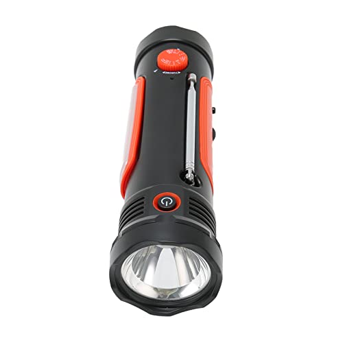 Tragbares Wetterwarnradio, Solar-Handkurbel-Notfallradio, SOS-Alarm, AM/FM/WB-Taschenlampe, 3-Wege-Stromversorgung, 2600 MAh, für Campingwanderungen von Keenso