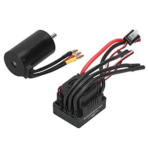 VGEBY 3660 3800KV Brushless Motor und 80A Regler mit T-Stecker Combo Set 5mm Wellenmotor für 1/8 RC Car von Keenso