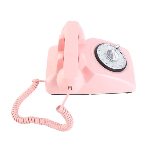 Vintage Corded Old Fashioned Home Phone Mechanical Ringer Lautsprecher Funktion Pink für Bar Hotel Verwendung Vintage Corded Old Fashioned Home Phone Mechanical Ringer Lautsprecher Funktion Pink für Bar Hotel Verwendung von Keenso