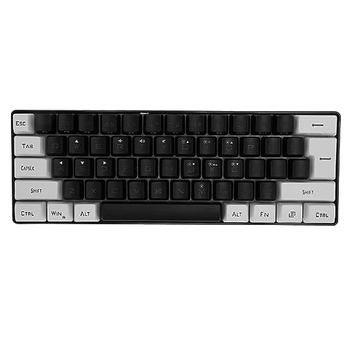 Wired Gaming -Tastatur, 61 Tasten RGB Mechanical Feeling Tastatur für PC Mac (Black) von Keenso