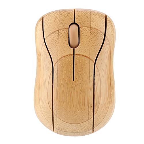 Wireless Wood Mouse Classic Desktop -Kombination Leichte Ruhige Optische Maus für Computerlaptop, Geeignet für Systeme, Ideales Heimbüro von Keenso
