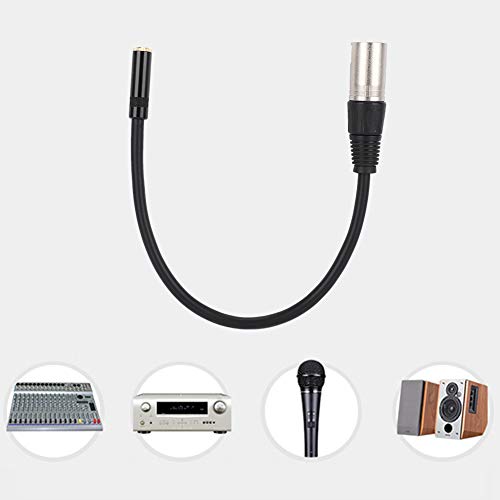Zinklegierung 3,5 Mm Weiblich zu XLR -Schnittstellenadapterkabel für Männliche Schnittstelle für Kamera Externes Mikrofon, Robustes und Langlebiges Kabel Zinklegierung 3,5 Mm Weiblich zu XLR -Schnittstellenadapterkabel für Männliche Schnittstelle für Kamera Externes Mikrofon, Robustes und Langlebiges Kabel von Keenso