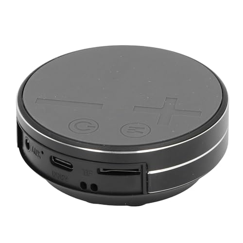 wasserdichte Knochenleitung -Lautsprecher mit Echter Stereokonnektivität für Immersive Surround -Soundeffekte, für Badezimmer Im Freien, Aluminiumlegierungsmaterial (Black) von Keenso