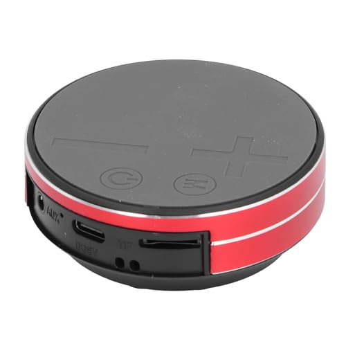 wasserdichte Knochenleitung -Lautsprecher mit Echter Stereokonnektivität für Immersive Surround -Soundeffekte, für Badezimmer Im Freien, Aluminiumlegierungsmaterial (Rot) von Keenso