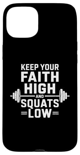 Halte deinen Glauben hoch und hockt tief Christian Gym Jesus Hülle für iPhone 15 Plus Halte deinen Glauben hoch und hockt tief Christian Gym Jesus Hülle für iPhone 15 Plus von Keep Your Faith High And Squats Low Christian Gym