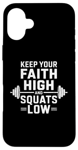 Halte deinen Glauben hoch und hockt tief Christian Gym Jesus Hülle für iPhone 16 Plus Halte deinen Glauben hoch und hockt tief Christian Gym Jesus Hülle für iPhone 16 Plus von Keep Your Faith High And Squats Low Christian Gym
