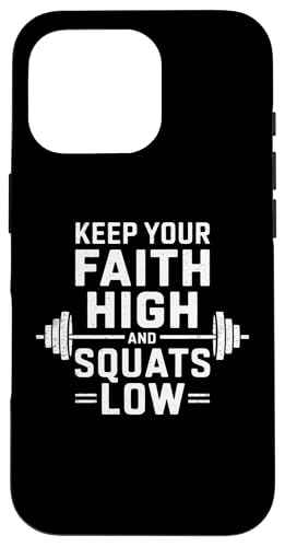 Halte deinen Glauben hoch und hockt tief Christian Gym Jesus Hülle für iPhone 16 Pro Halte deinen Glauben hoch und hockt tief Christian Gym Jesus Hülle für iPhone 16 Pro von Keep Your Faith High And Squats Low Christian Gym