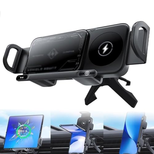 Keeplus 2024 High Intelligent Mobile Phone/Pad Holder, Handyhalterung Auto, Handyhalter fürs Auto Lüftung mit Upgraded Stabilere Version & EIN-Knopf-Release, Lüftung Kfz-Handyhalterung für Smartphone von Keeplus