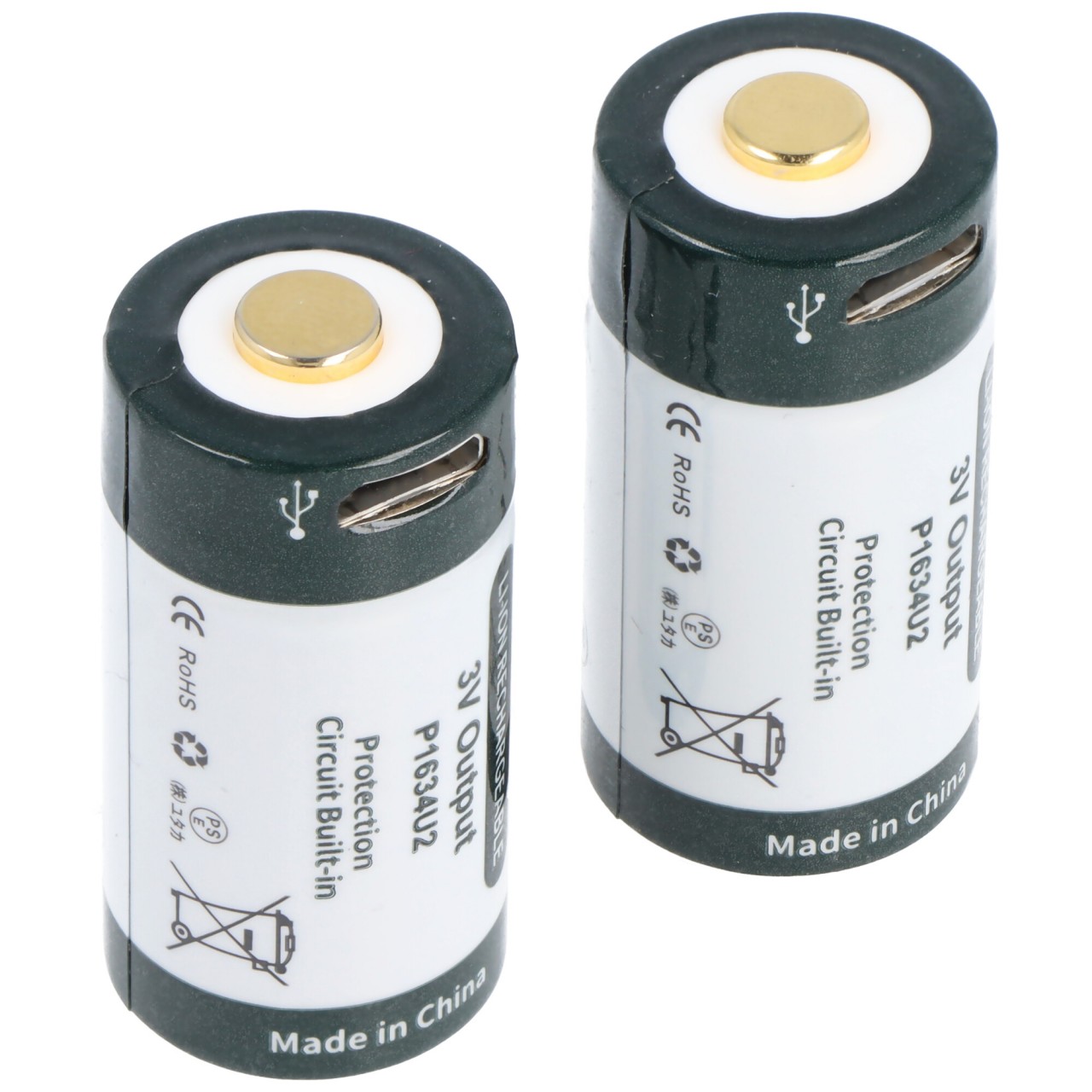 2 Stück KEEPPOWER RCR123A mit Micro USB Ladebuchse, Li-Ion Akku, 3V, 1000mAh, 3000mWh, mit Aufbewahrungsbox und Doppel-Micro USB-C Ladekabel 2 Stück KEEPPOWER RCR123A mit Micro USB Ladebuchse, Li-Ion Akku, 3V, 1000mAh, 3000mWh, mit Aufbewahrungsbox und Doppel-Micro USB-C Ladekabel von Keeppower