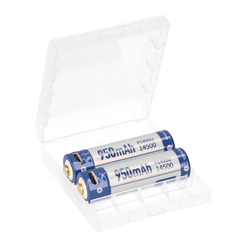 2x Keeppower 14500 950mAh protected 2A USB 3,6V AA Batterie 2x Keeppower 14500 950mAh protected 2A USB 3,6V AA Batterie von Keeppower