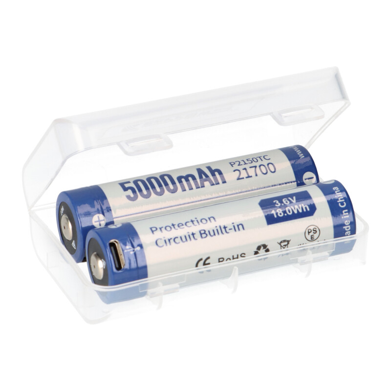 2x Keeppower 21700 5000mAh protected 8A USB 3,6V Li-Ion 2x Keeppower 21700 5000mAh protected 8A USB 3,6V Li-Ion von Keeppower