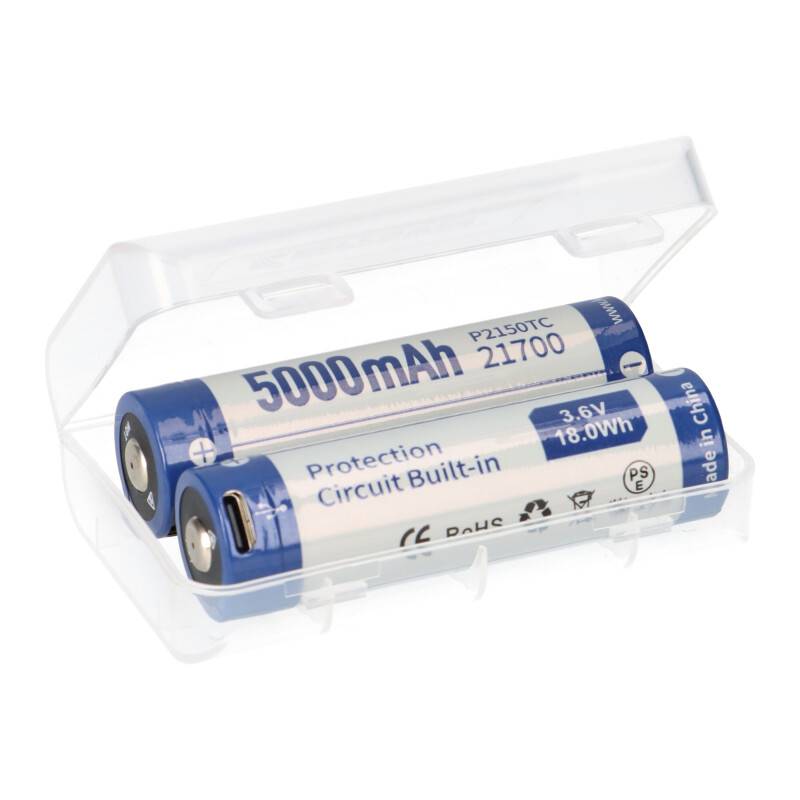 2x Keeppower 21700 5000mAh protected 8A USB 3,6V Li-Ion von Keeppower