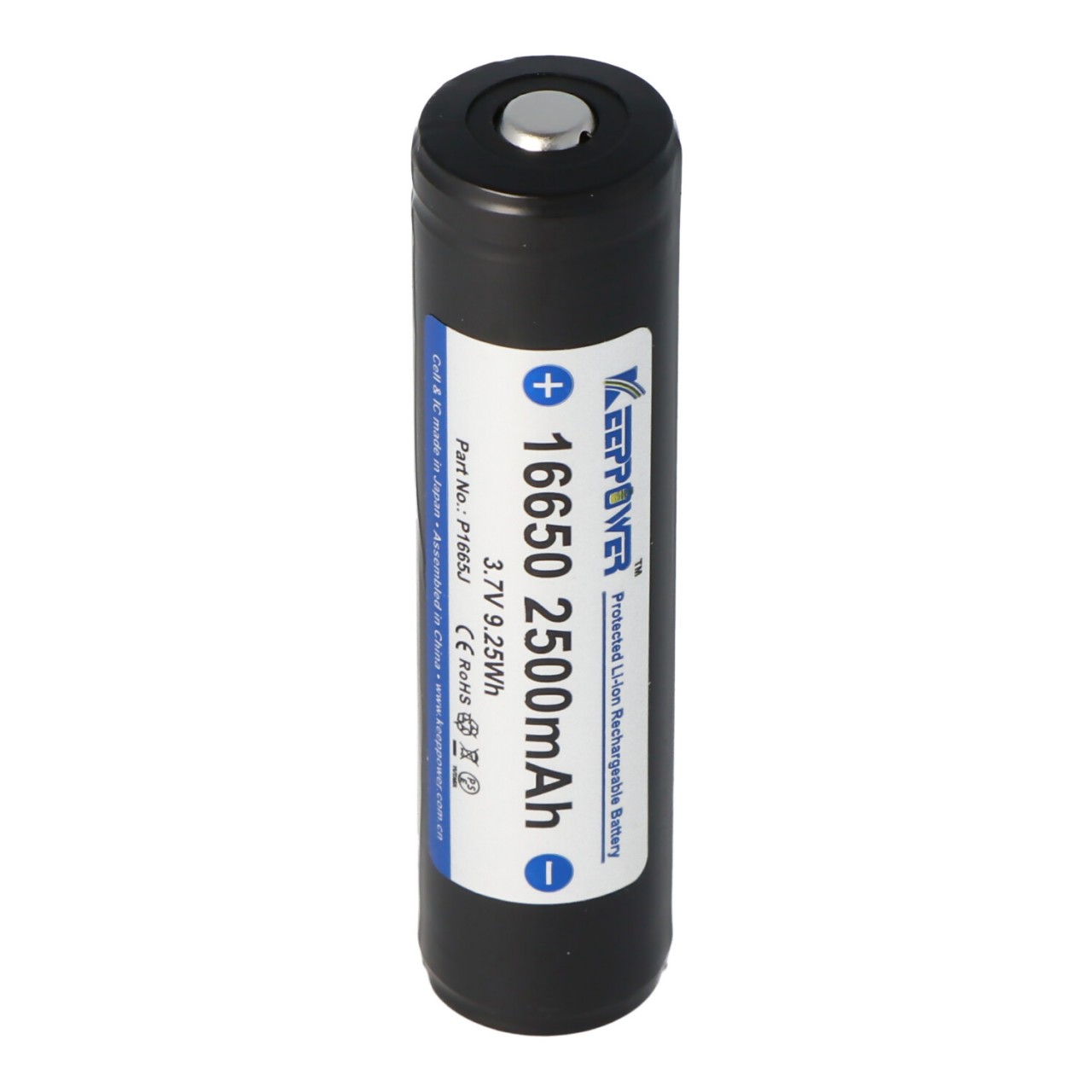 Keeppower 16650 bzw. 17650 min. 1980mAh, max. 2500mAh 68,05x16,68mm 3,6V - 3,7V Li-Ion-Akku geschützt Pluspol erhöht UR16650ZTA Keeppower 16650 bzw. 17650 min. 1980mAh, max. 2500mAh 68,05x16,68mm 3,6V - 3,7V Li-Ion-Akku geschützt Pluspol erhöht UR16650ZTA von Keeppower