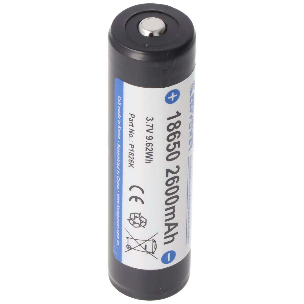 Keeppower 18650 - 2600mAh, 3,7V Li-Ion-Akku geschützt 69,2x18,5mm Keeppower 18650 - 2600mAh, 3,7V Li-Ion-Akku geschützt 69,2x18,5mm von Keeppower