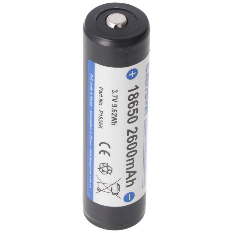 Keeppower 18650 - 2600mAh, 3,7V Li-Ion-Akku geschützt 69,2x18,5mm von Keeppower