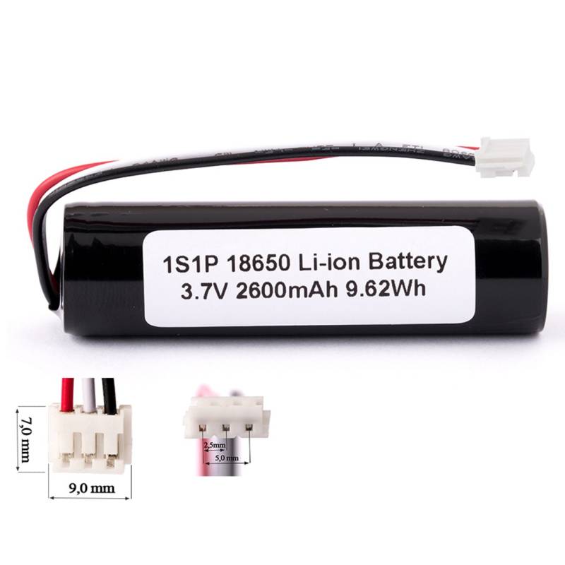 Keeppower 1S1P 18650 2600mAh Li-Ion-Akku mit BMS-Schutz 18650 26J Kabel und Stecker von Keeppower