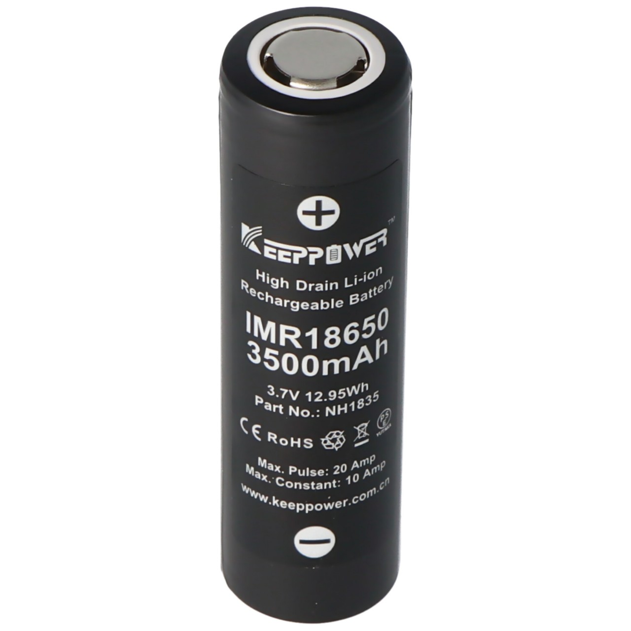Keeppower IMR18650 3500mAh, 3,6V - 3,7V Li-Ion-Akku Flat Top Abmessungen beachten 65,1x18,45mm Keeppower IMR18650 3500mAh, 3,6V - 3,7V Li-Ion-Akku Flat Top Abmessungen beachten 65,1x18,45mm von Keeppower