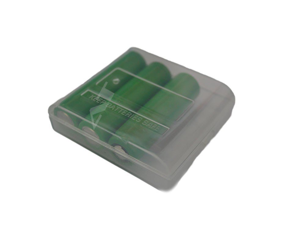 Keeppower Plastikbox für 4x 14500 transparent (geschützt) Batterie von Keeppower
