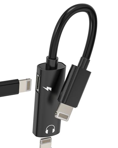 2-in-1-Lightning-Adapter für iPhone 14, 13, Klinkenstecker und Audio-Ladegerät für Apple AUXiliar-Kabel, Doppelstecker, Splitter, für iPad, Kopfhörer und Autozubehör, Tablet, Musik 2-in-1-Lightning-Adapter für iPhone 14, 13, Klinkenstecker und Audio-Ladegerät für Apple AUXiliar-Kabel, Doppelstecker, Splitter, für iPad, Kopfhörer und Autozubehör, Tablet, Musik von Kefiany