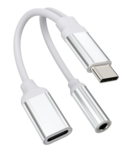 3.5mm Kopfhörer auf USB C Adapter(2 in 1)Type-C Klinke Ladekabel Splitter DAC Aux Ladegerät Stecker kompatibel für Sumsung Huawei Xiaomi Google Pixel Plus Apple iPhone 15 Pro Max iPad 10、Air4/5、3.5+tp von Kefiany