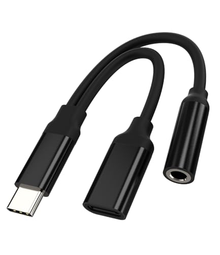 3.5mm Kopfhörer auf USB C Klinke Adapter(2in1) kompatibel für Sumsung Huawei Xiaomi Pixel Galaxy Apple iPhone 15 Pro Max Plus iPad 10、Air4/5、Mini6 Aux Ladegerät Stecker Type-c Ladekabel 3.5+tp von Kefiany