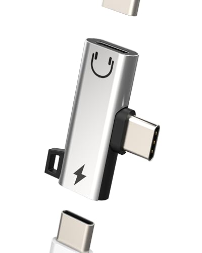 Adapter Dual USB C Jack Kopfhörer Ladegerät (2 in 1) für iPhone 16 15 Pro Kopfhörer Buchse DAC AUX Audio Kabel Anschluss für iPad für Apple Telefon Splitter kompatibel mit Samsung Galaxy S24 von Kefiany