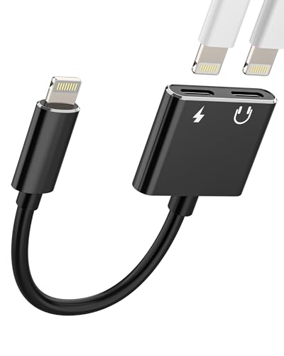 Adapter Lightning auf Klinke Audio 2 in 1 Ladegerät Kopfhörer Anschluss Kabel für iPhone 14 13 12 11 Pro für Apple iPad Air Musik Kopfhörer Zubehör Doppelstecker Auto AUX Splitter Adapter Lightning auf Klinke Audio 2 in 1 Ladegerät Kopfhörer Anschluss Kabel für iPhone 14 13 12 11 Pro für Apple iPad Air Musik Kopfhörer Zubehör Doppelstecker Auto AUX Splitter von Kefiany