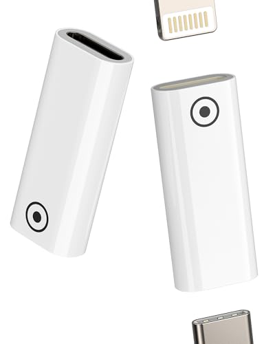 Adapter USB C Buchse auf Lightning Buchse für Apple Pencil Ladegerät (2 Pack) für iPad Pro Typ C Kabel Stecker Generation 1. Generation Stift Konverter für iPhone MFI-zertifiziert von Kefiany
